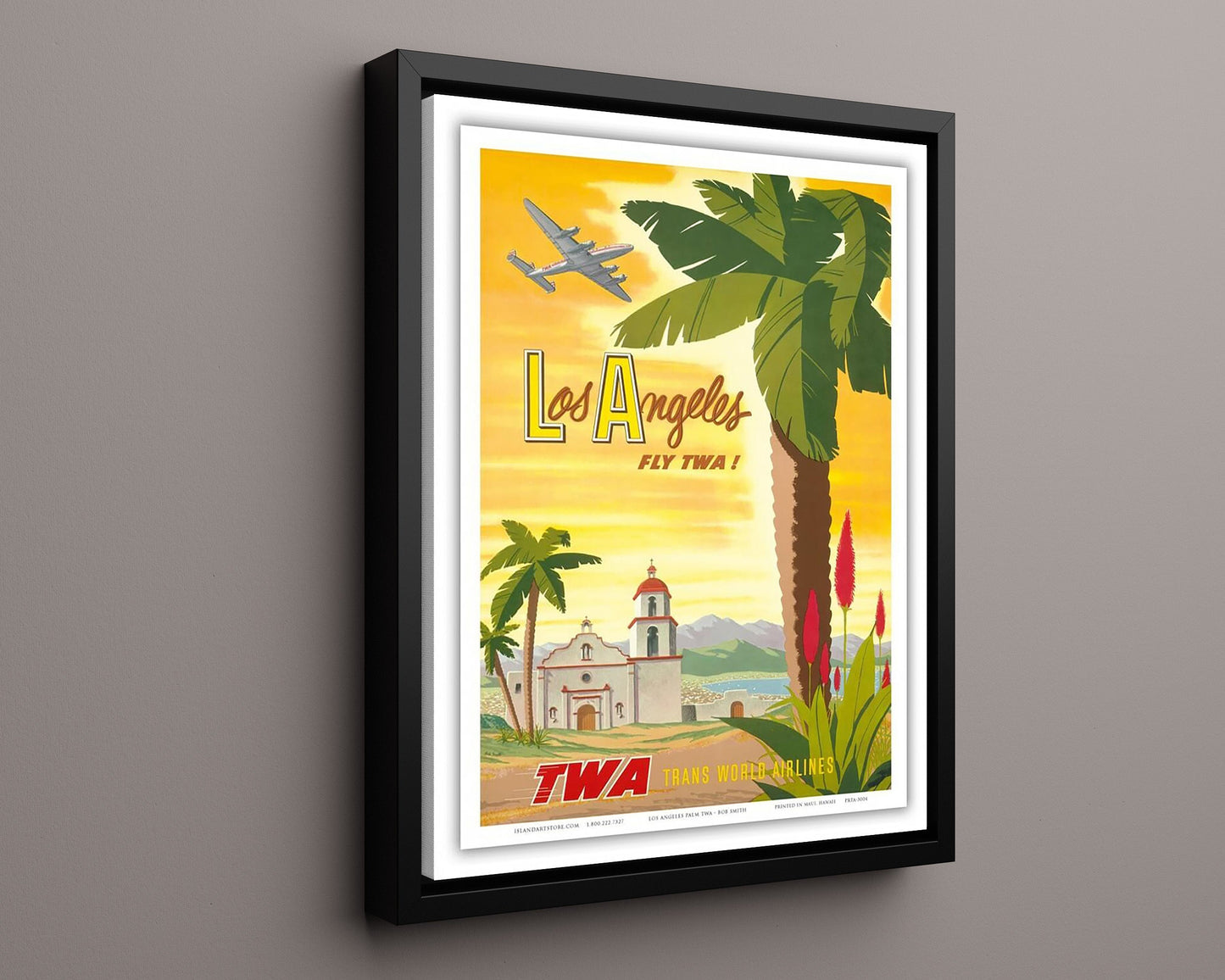 Classic Travel Poster - Los Angeles - Palm TWA