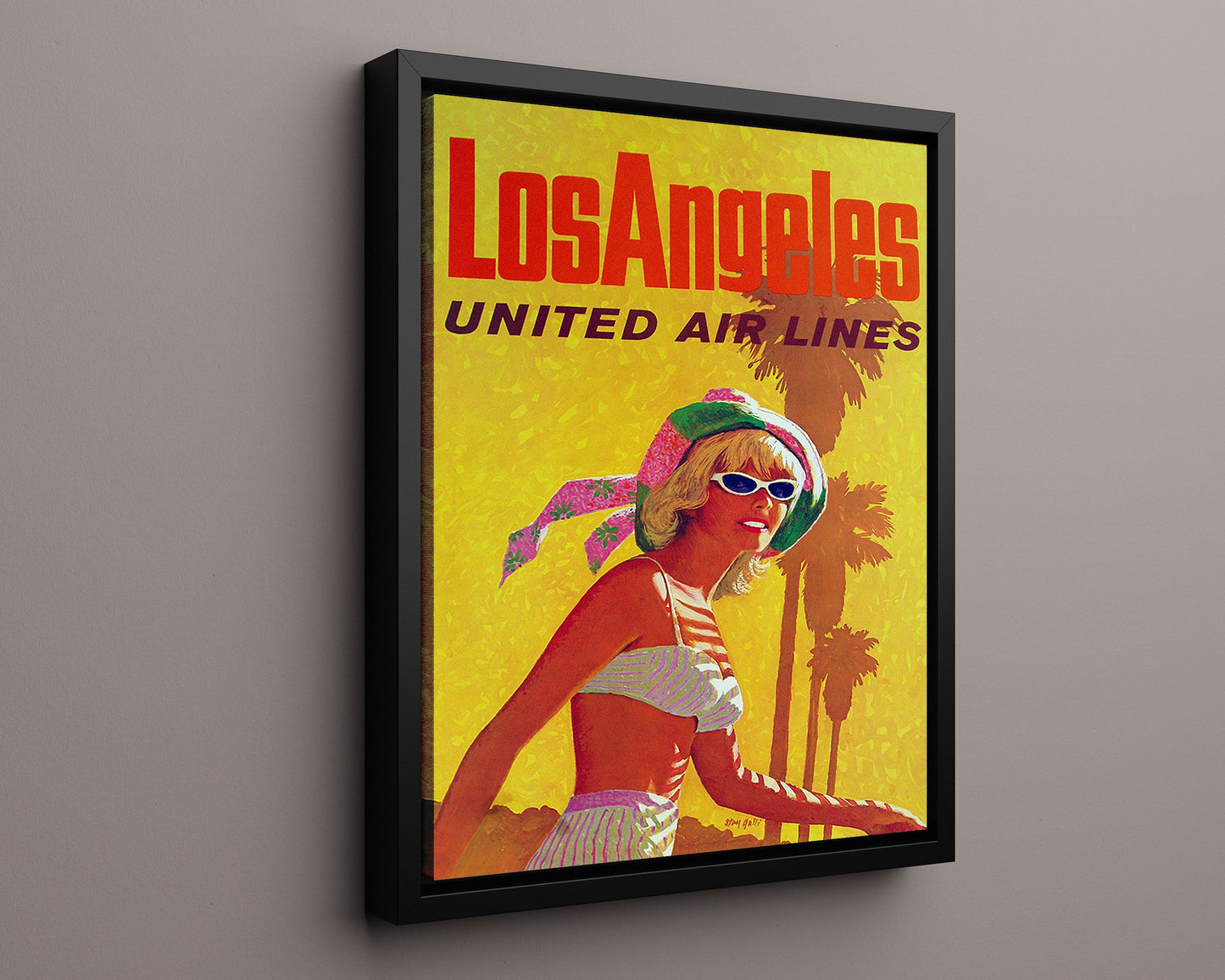 Classic Travel Poster - Los Angeles - United Airlines