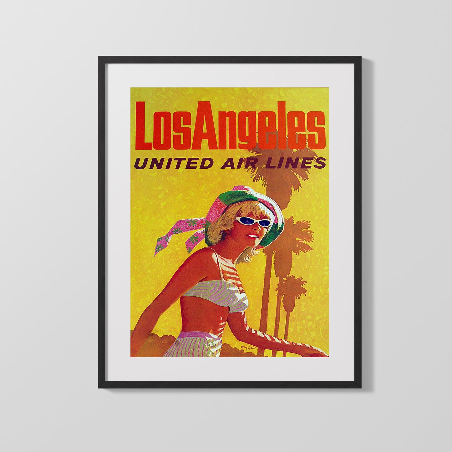 Classic Travel Poster - Los Angeles - United Airlines