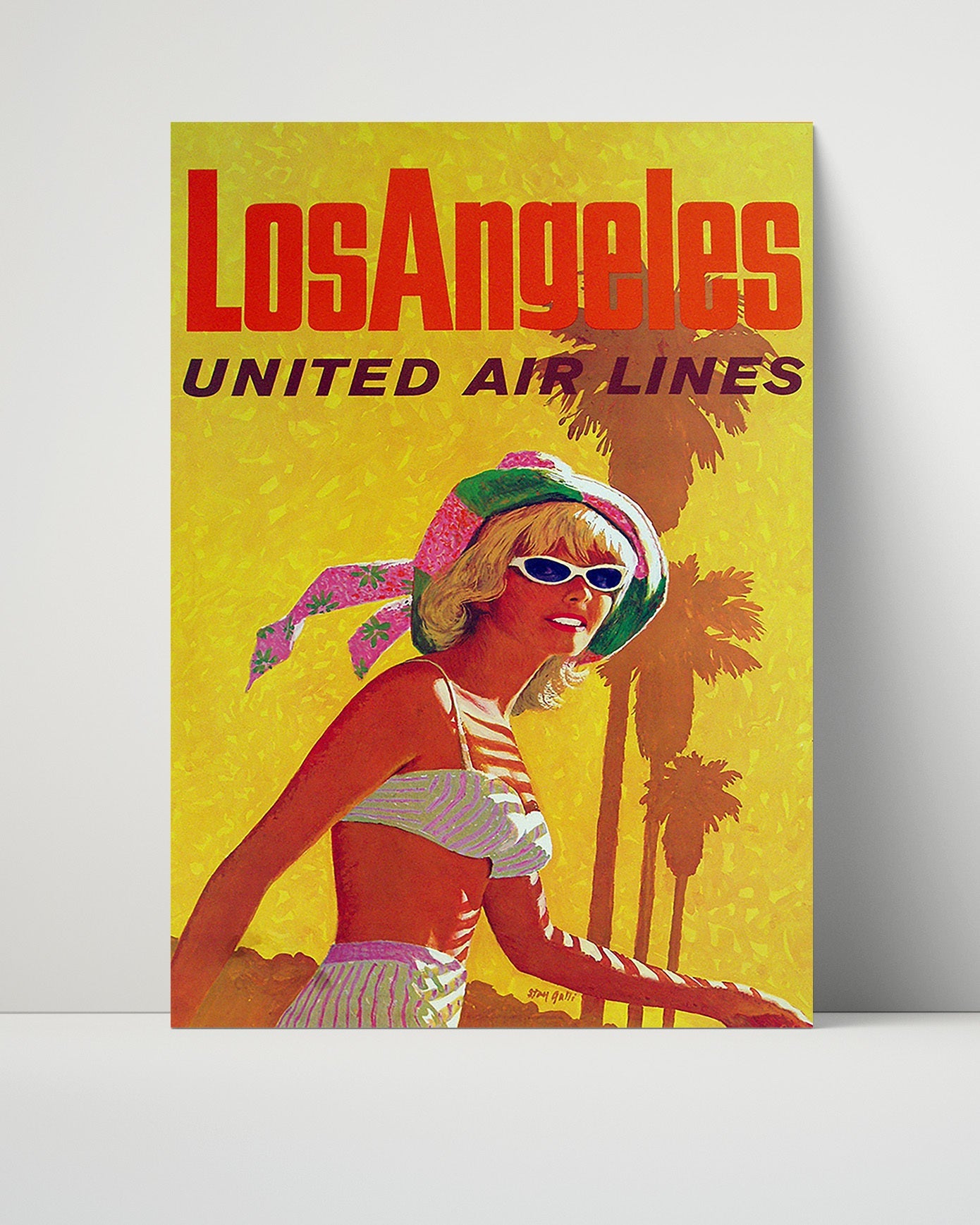Classic Travel Poster - Los Angeles - United Airlines