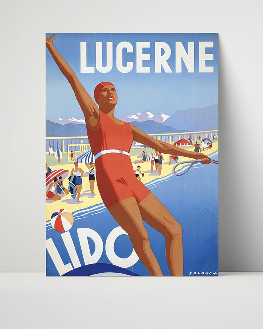 Classic Travel Unframed Poster -  Lucerne - Lido