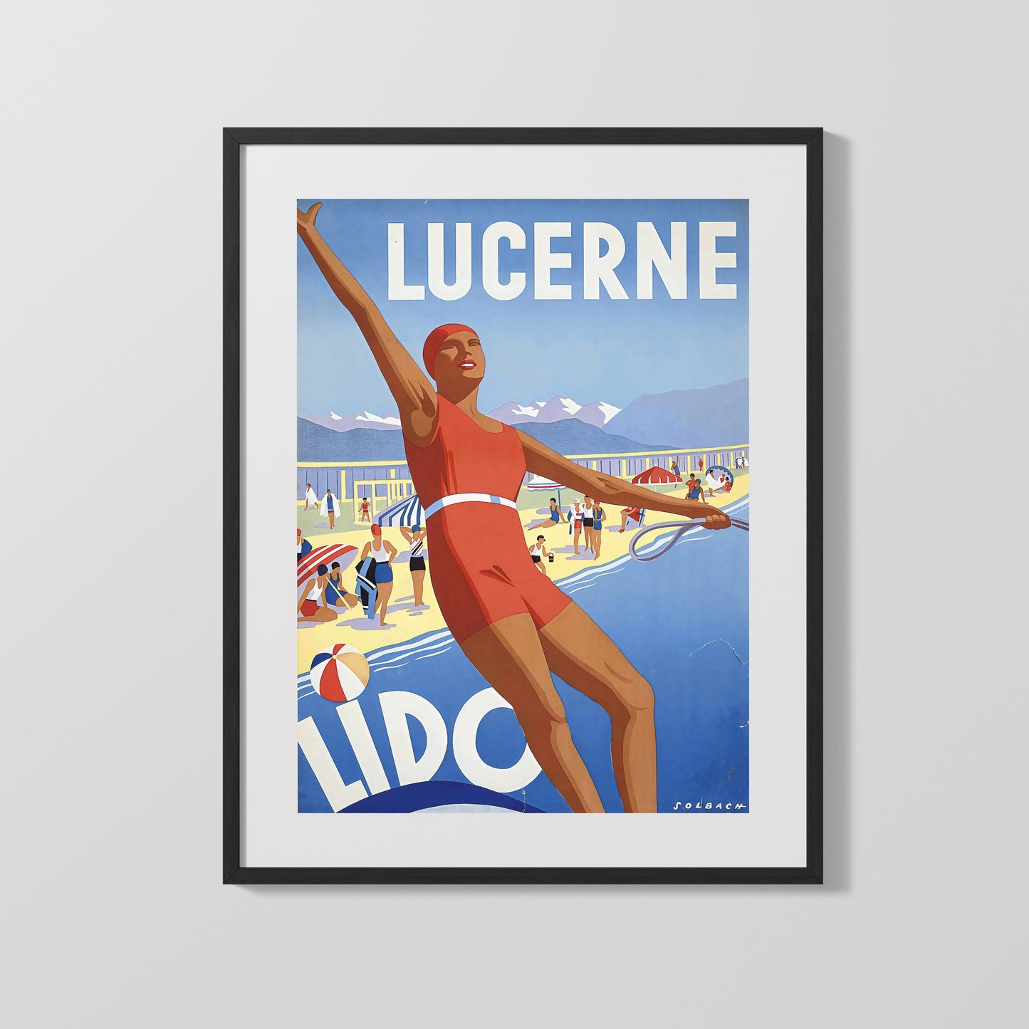 Classic Travel Poster - Lucerne - Lido