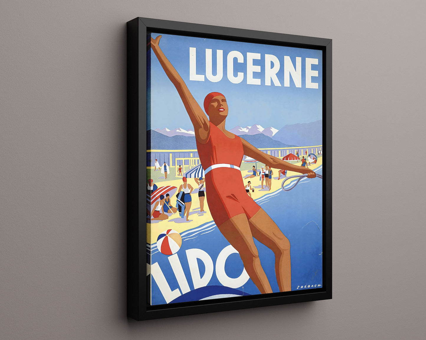 Classic Travel Poster - Lucerne - Lido