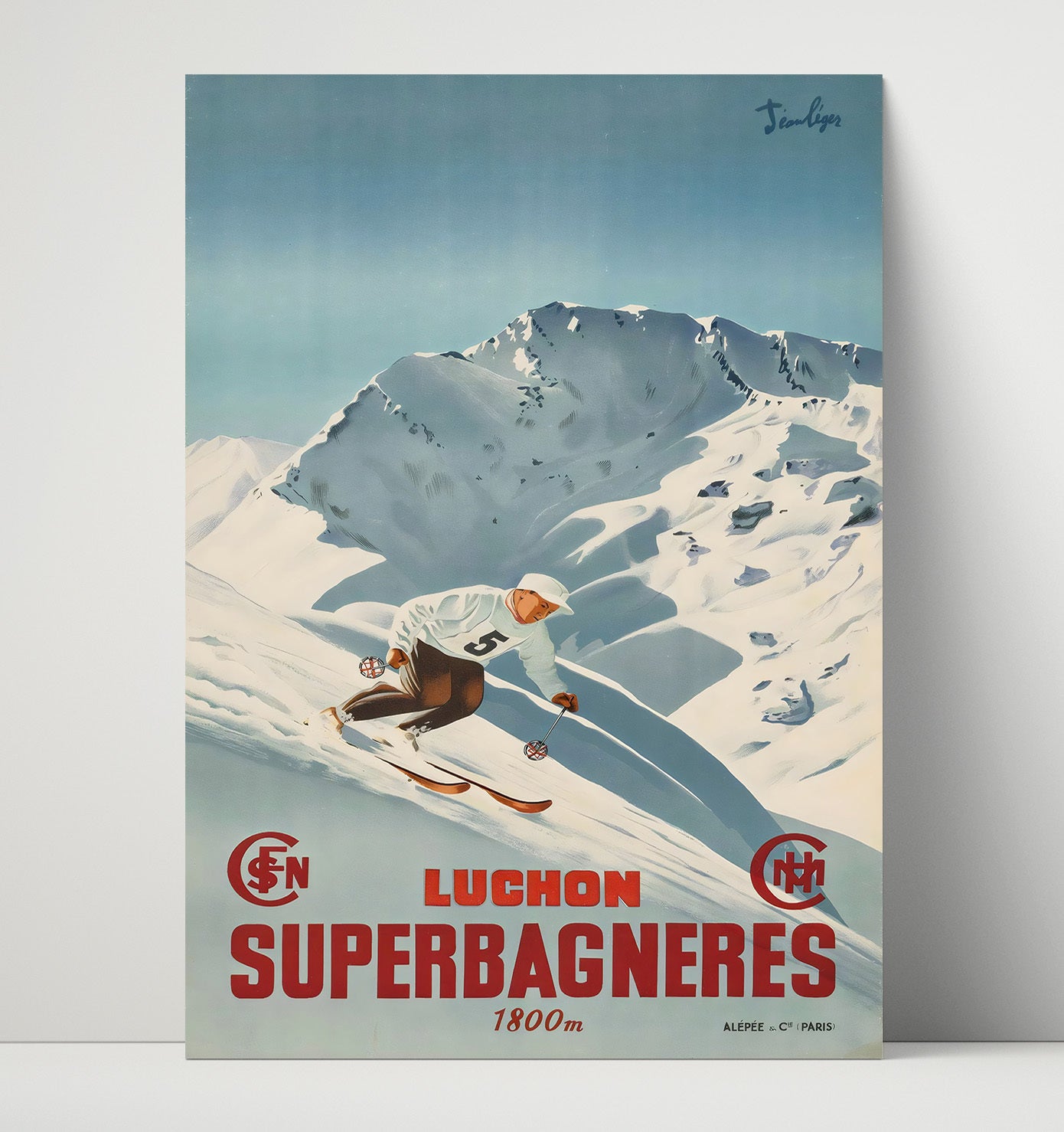 Luchon Superbagneres Vintage Travel Print 16x20 Unframed Print travel wall art print