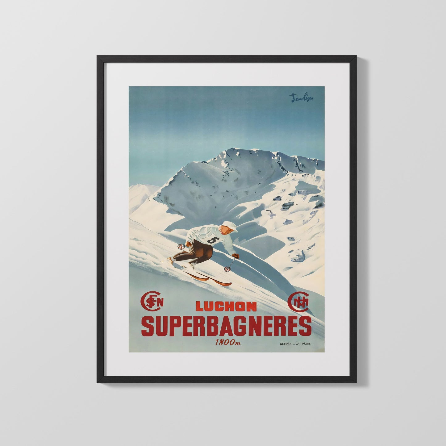 Classic Travel Poster - Luchon - Superbagneres