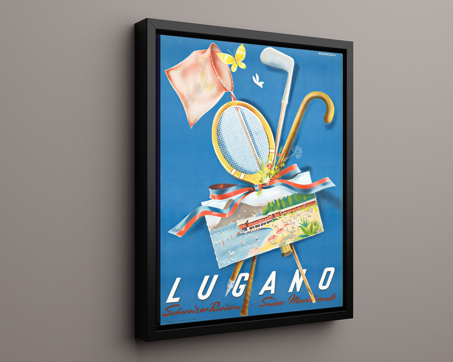 Classic Travel Poster - Lugano - Lido Lake