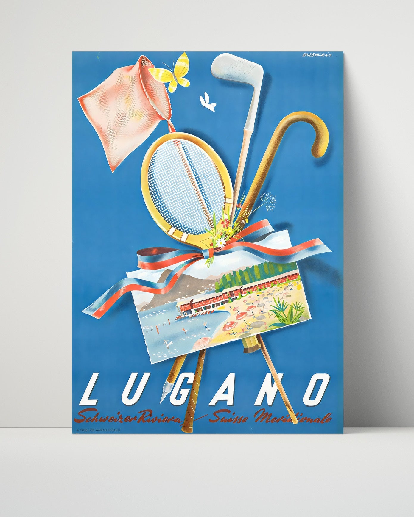 Classic Travel Poster - Lugano - Lido Lake