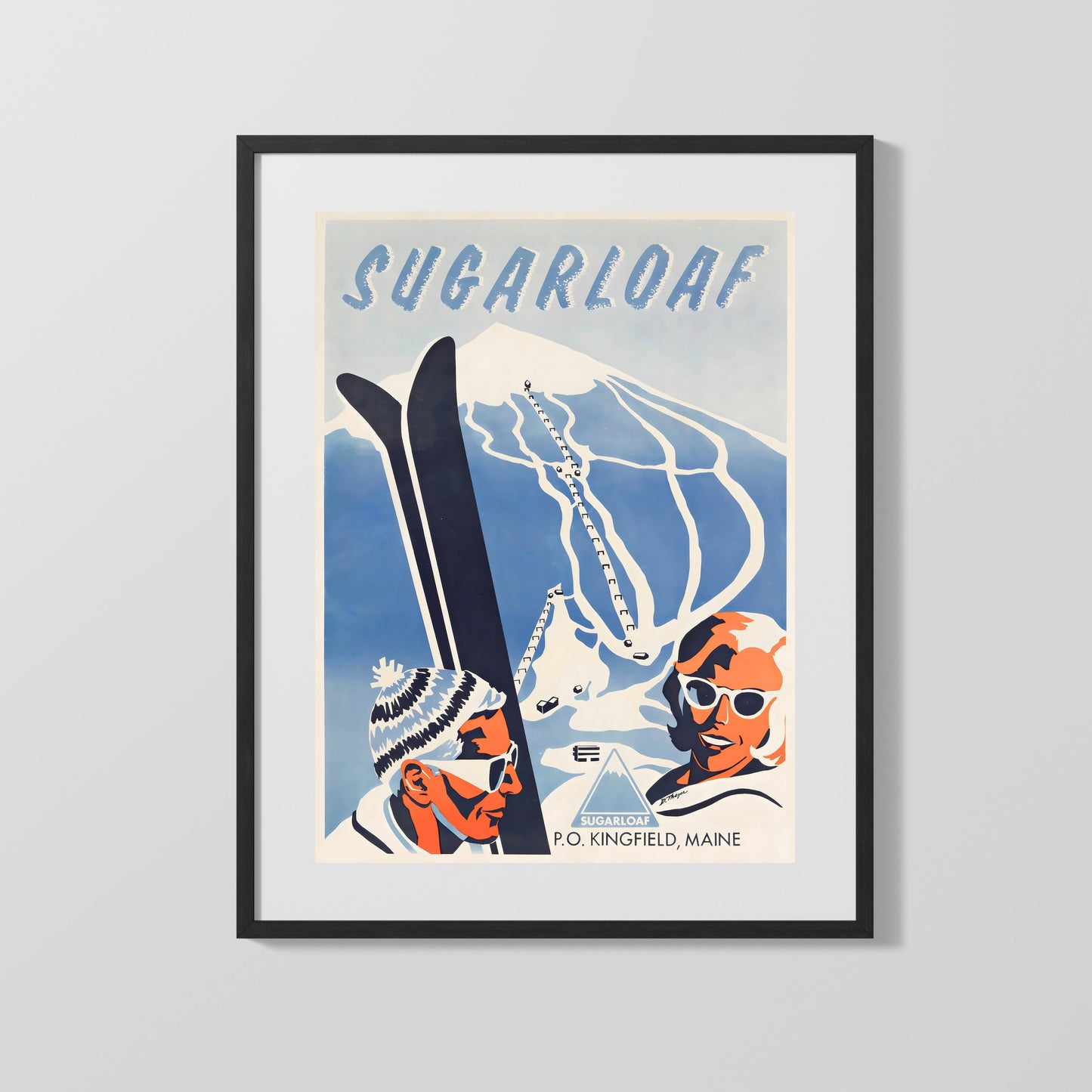 Classic Travel Poster - Maine - Sugarloaf Ski Resort