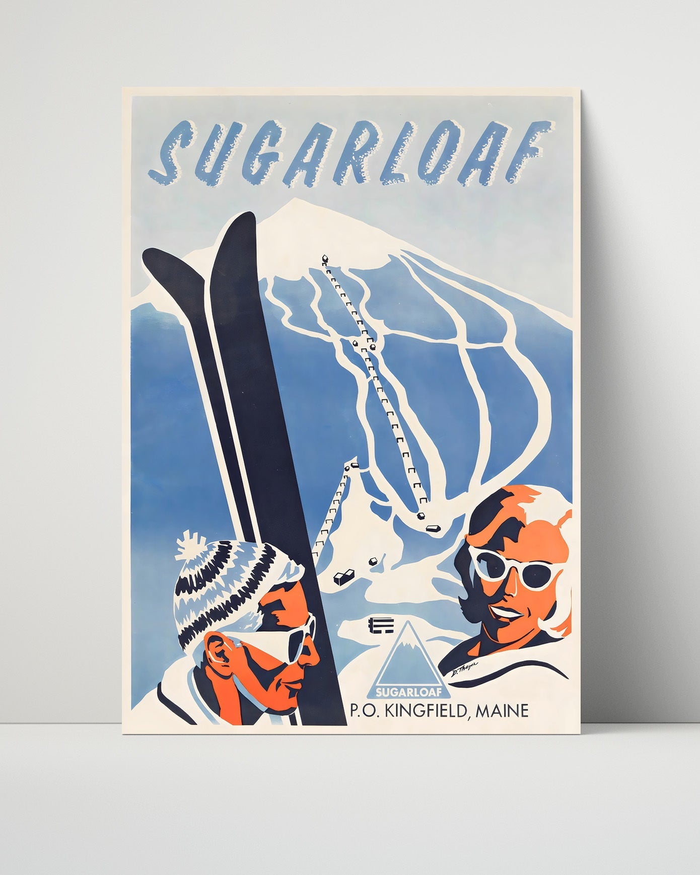 Classic Travel Poster - Maine - Sugarloaf Ski Resort