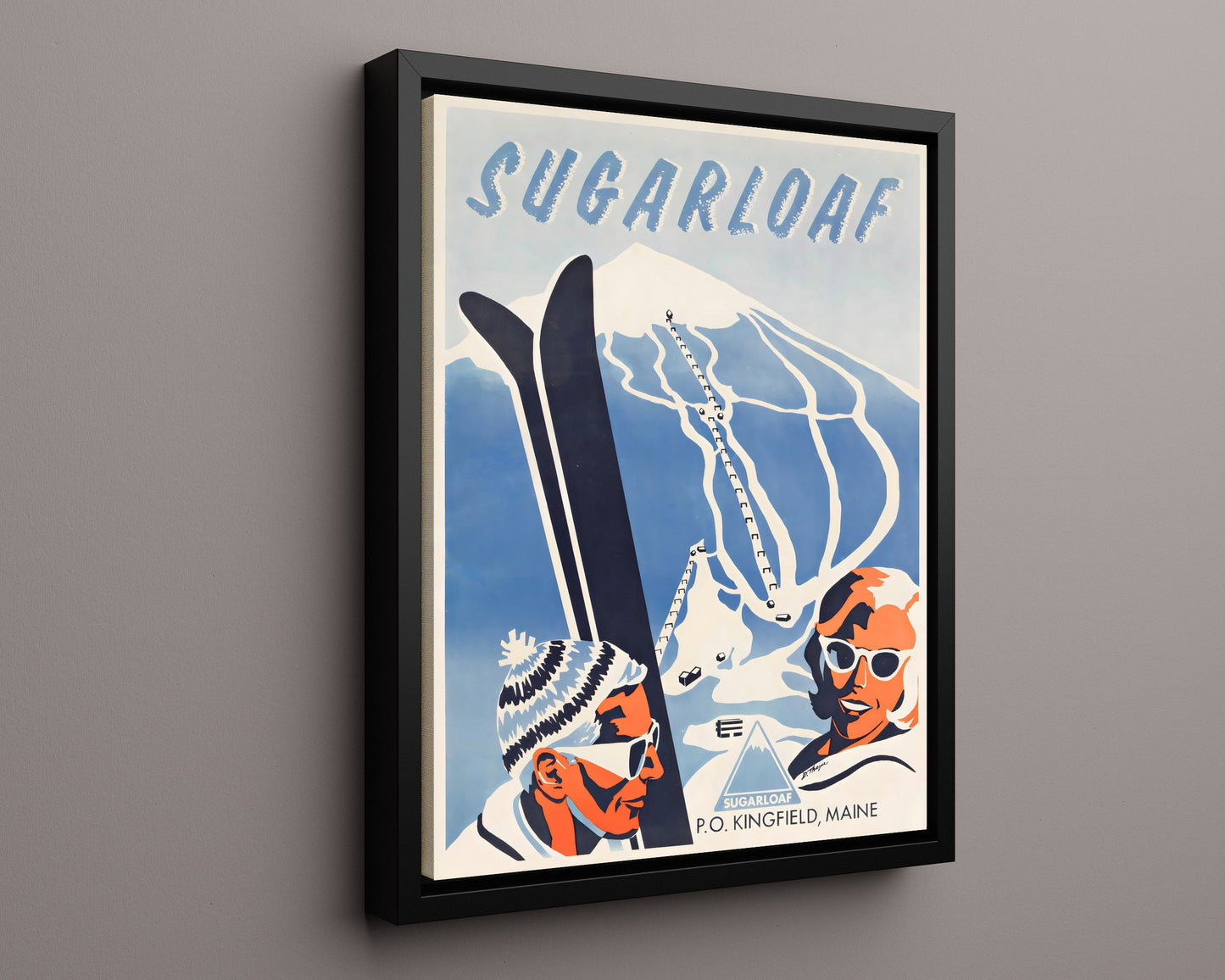 Classic Travel Poster - Maine - Sugarloaf Ski Resort
