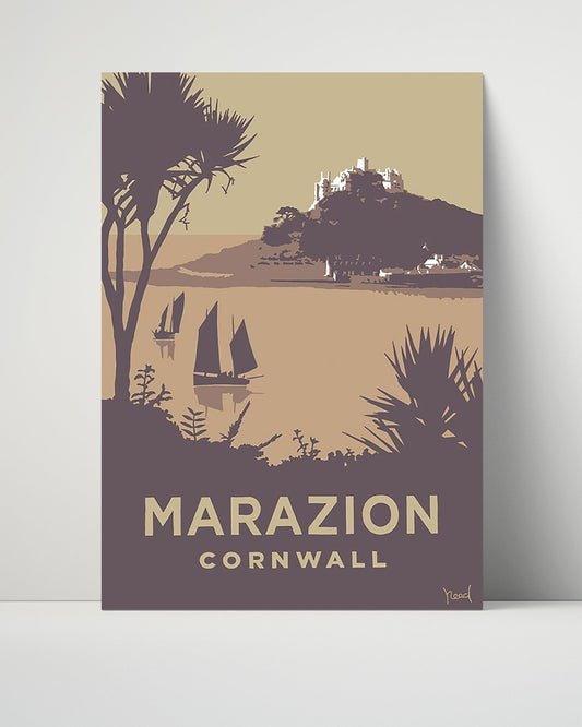 Classic Travel Unframed Poster -  Marazion - Cornwall