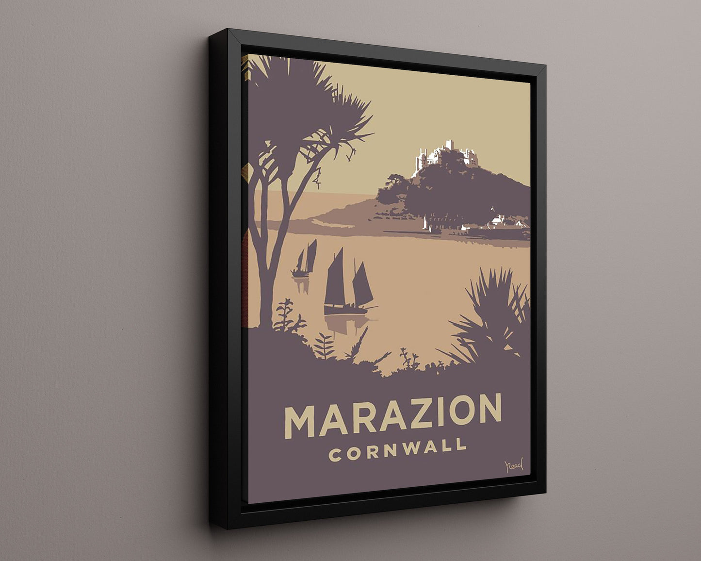 Classic Travel Poster - Marazion - Cornwall