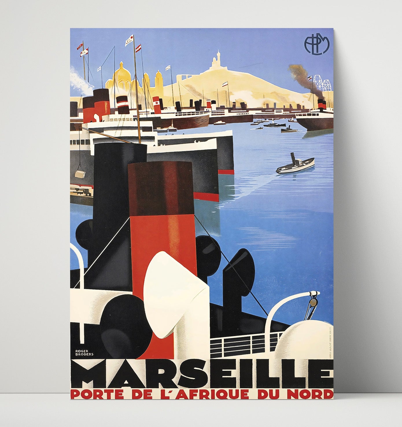 Marseille Porte de lAfrique du Nord Vintage Travel Print 16x20 Unframed Print travel wall art print