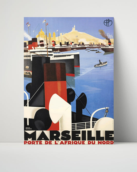 Classic Travel Unframed Poster -  Marseille - Porte de lAfrique du Nord