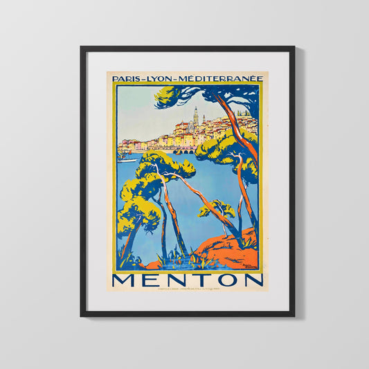 Classic Travel Poster - Menton - French Riviera