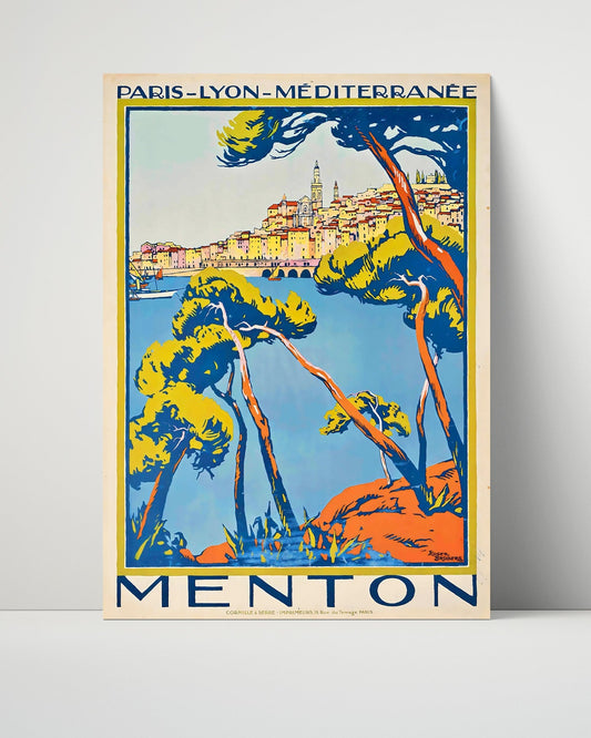 Classic Travel Unframed Poster -  Menton - French Riviera