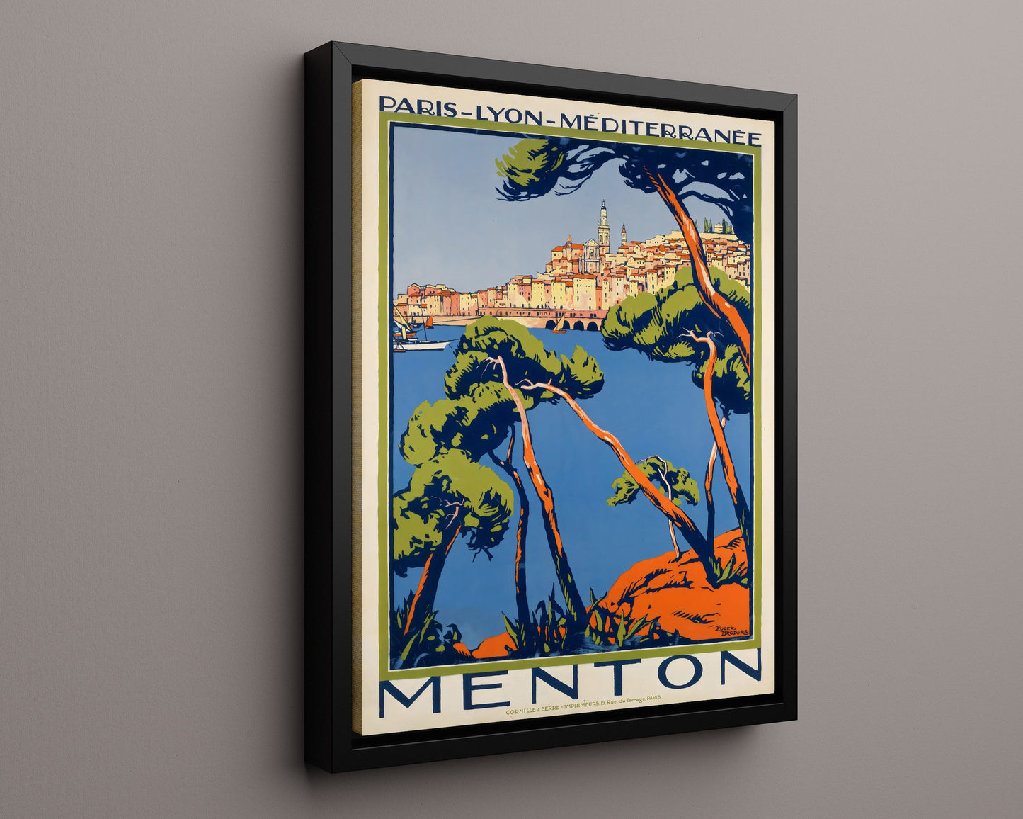 Classic Travel Poster - Menton - Mediterranean