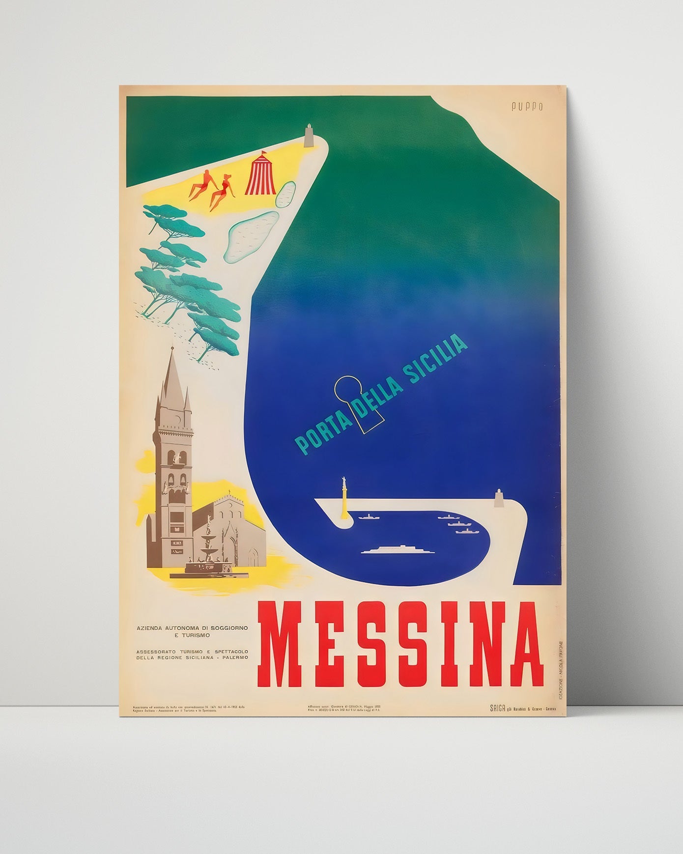 Classic Travel Poster - Messina - Porta della Sicilia