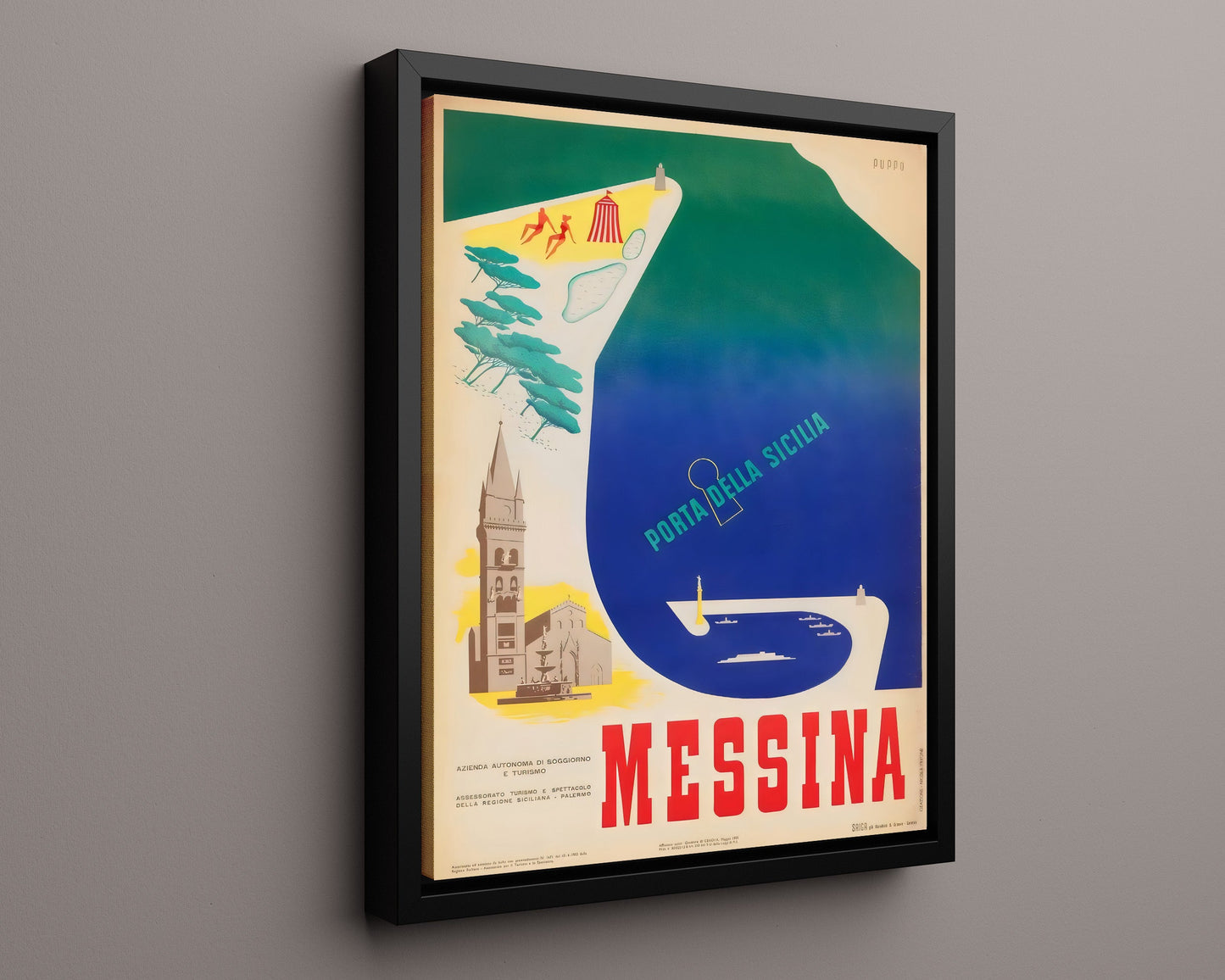 Classic Travel Poster - Messina - Porta della Sicilia