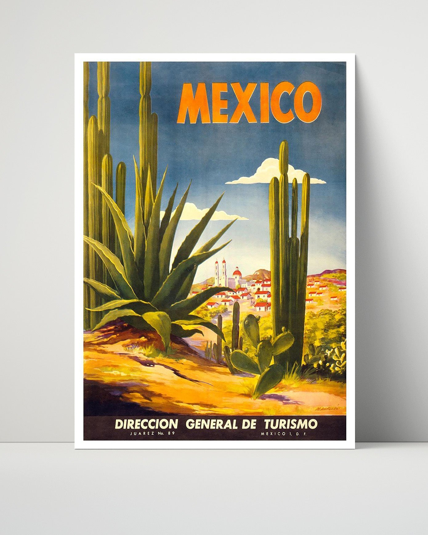 Classic Travel Poster - Mexico - Cactus Tourism