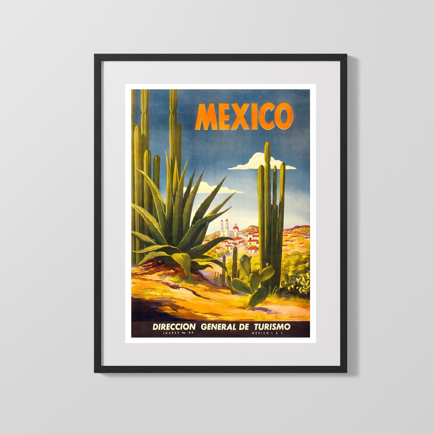 Classic Travel Poster - Mexico - Cactus Tourism