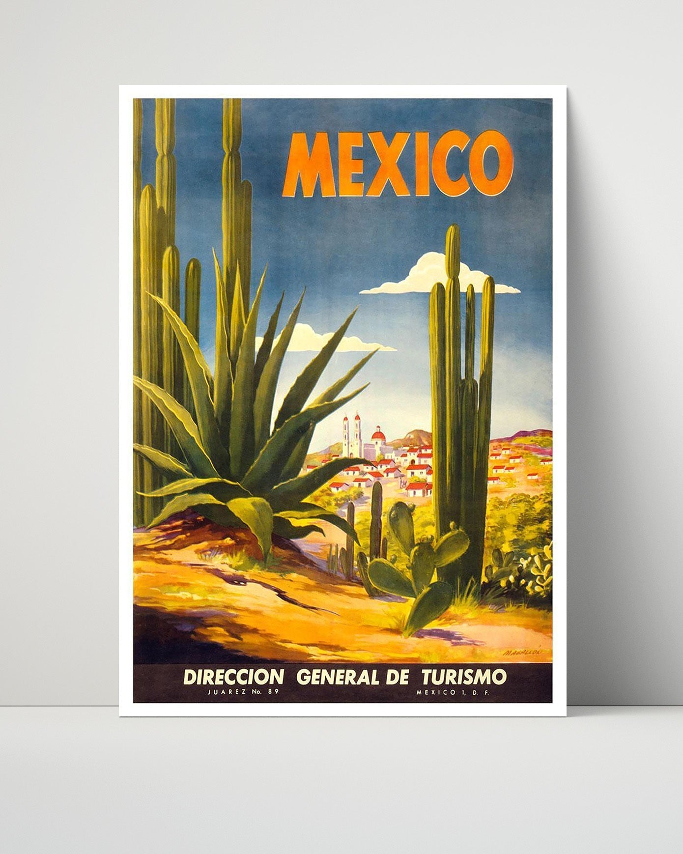 Classic Travel Unframed Poster -  Mexico - Cactus Tourism