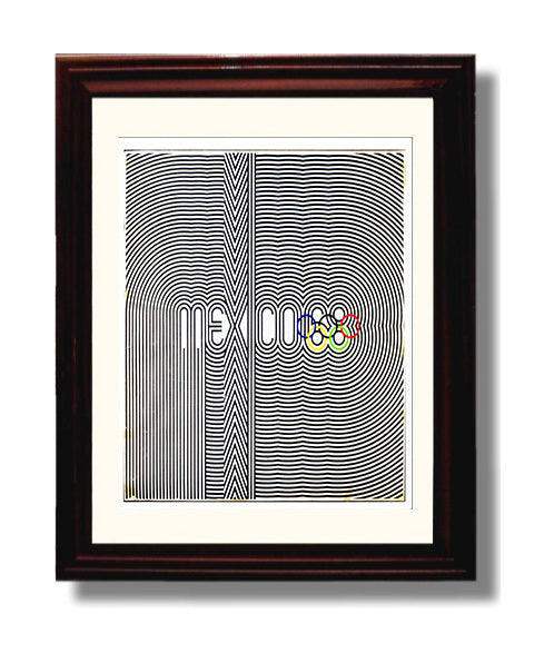 Mexico City 1968 Olympics travel poster wall art 8x10 Canvas
