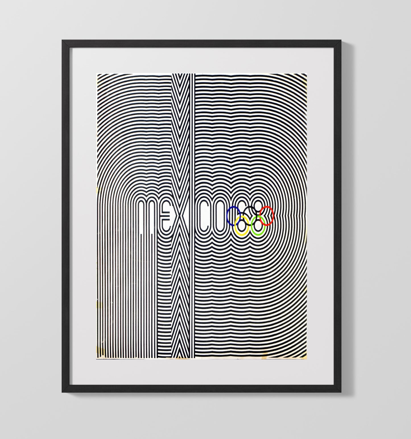 Mexico City 1968 Olympics 20x24 Vintage Travel Print 16x20 Gallery Frame travel wall art print