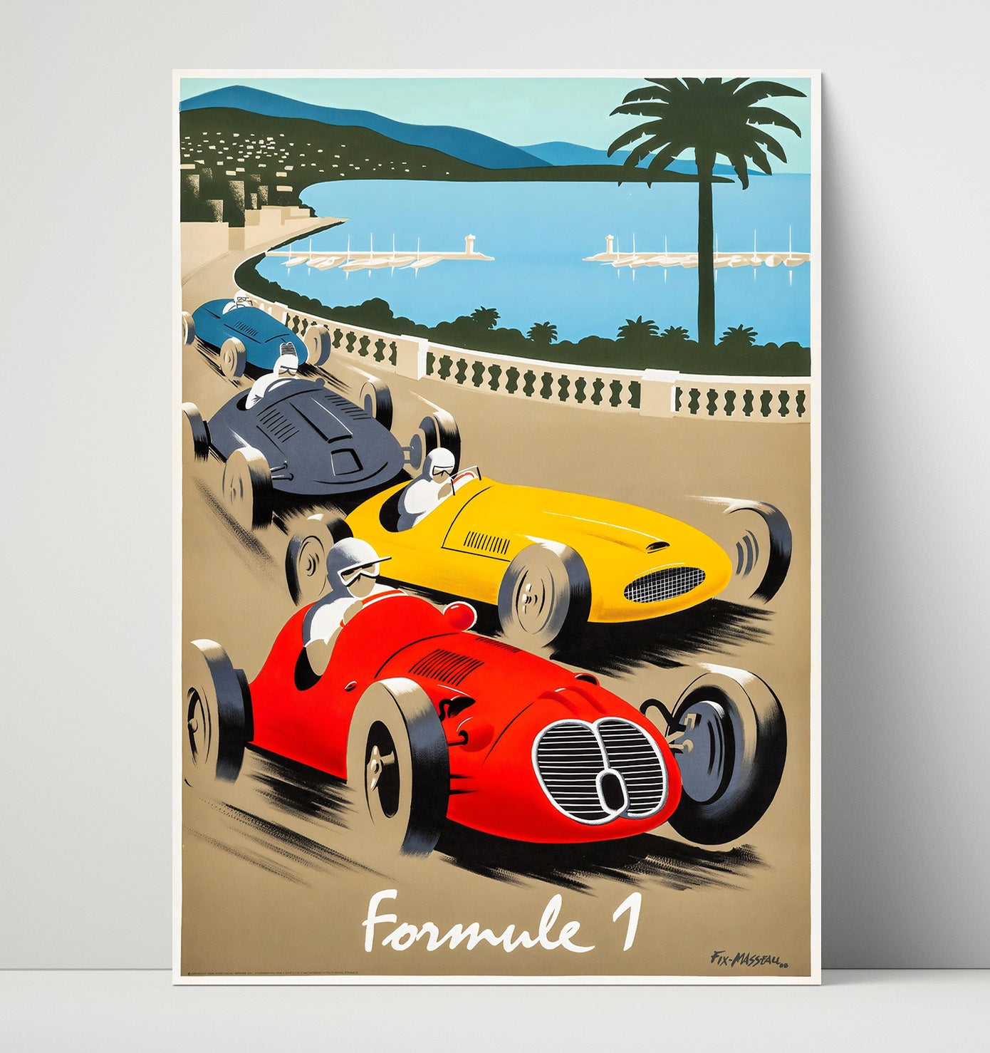 Monaco Formula 1 Vintage Travel Print 16x20 Unframed Print travel wall art print