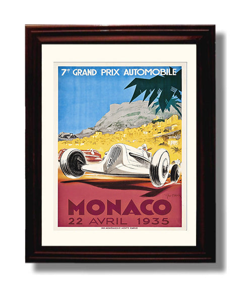 Monaco Grand Prix travel poster wall art 8x10 Canvas