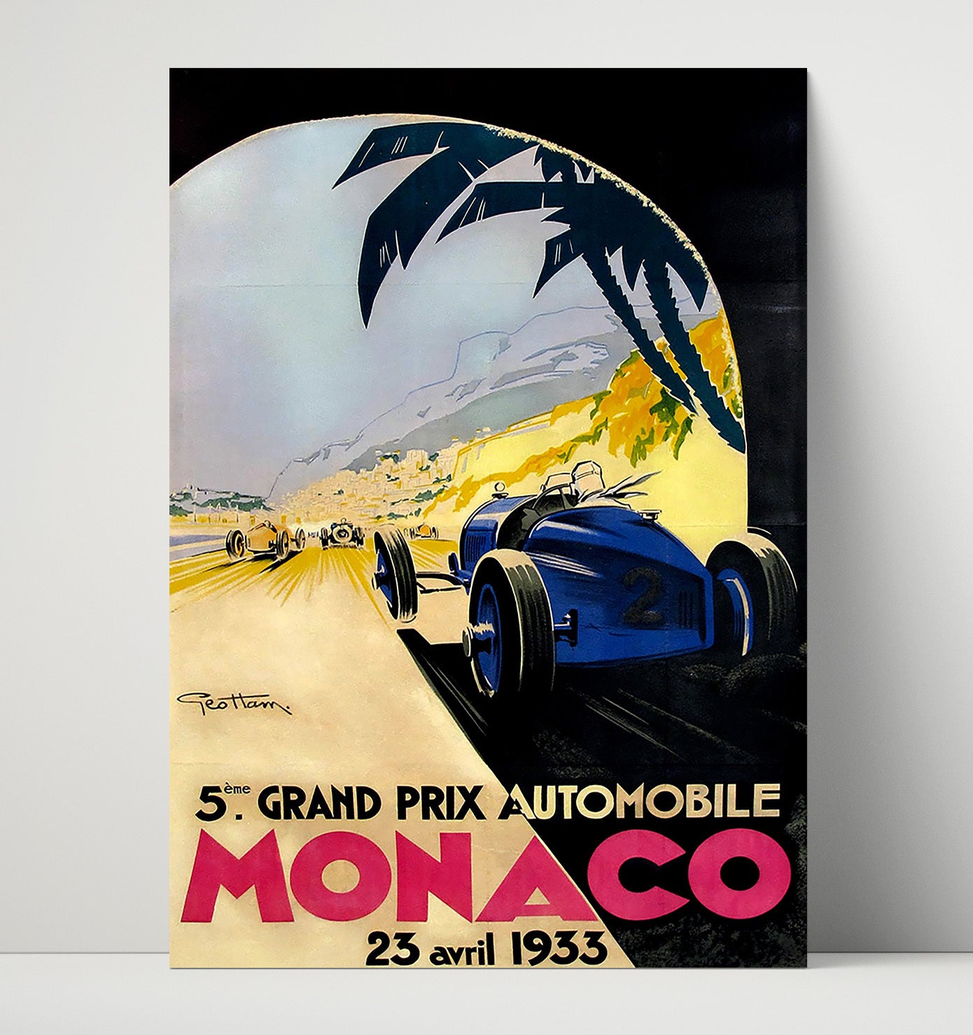 Monaco Grand Prix 1933 Vintage Travel Print 16x20 Unframed Print travel wall art print