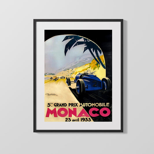 Classic Travel Poster - Monaco - Grand Prix