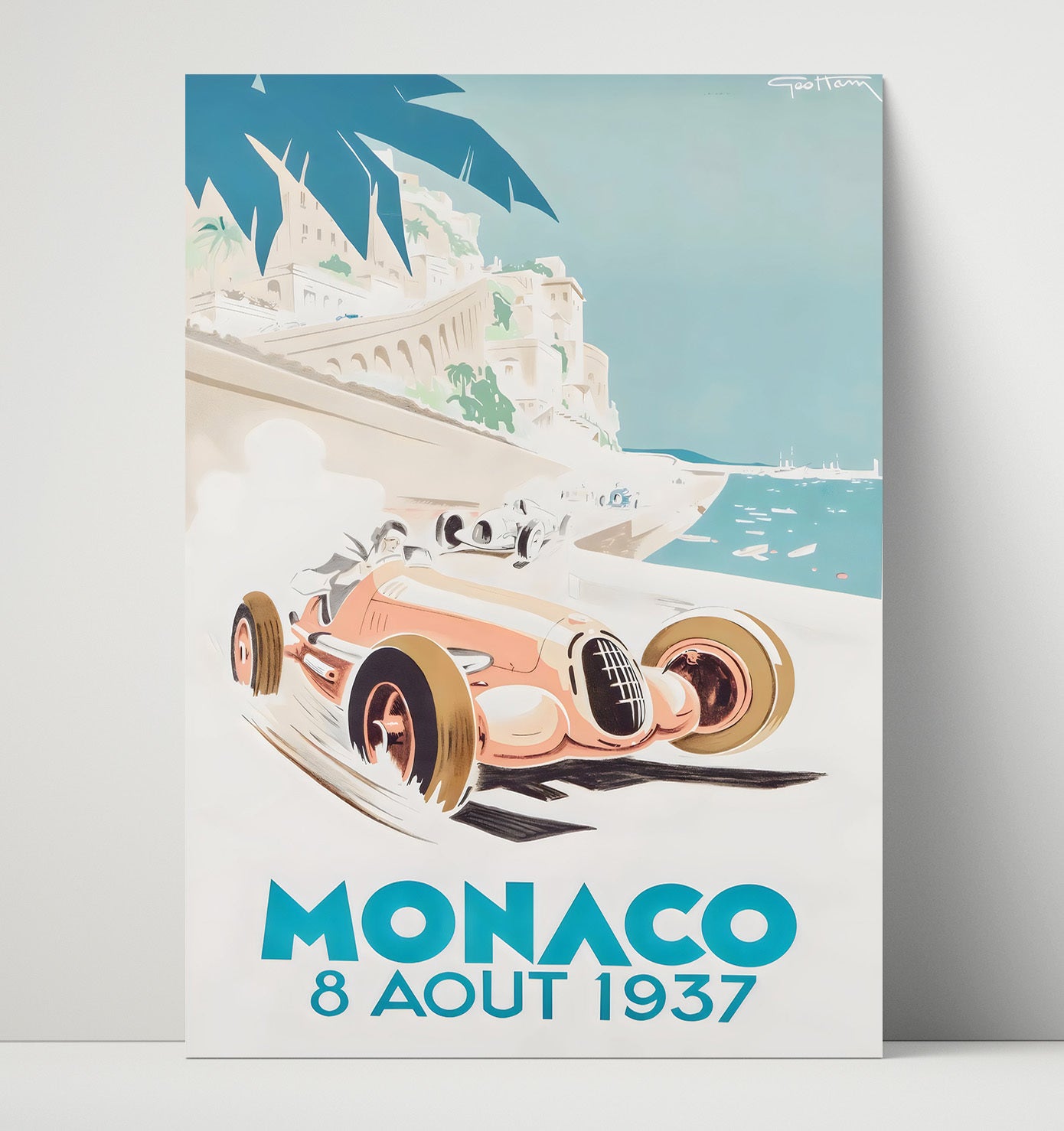 Monaco Grand Prix 1937 Vintage Travel Print 16x20 Unframed Print travel wall art print