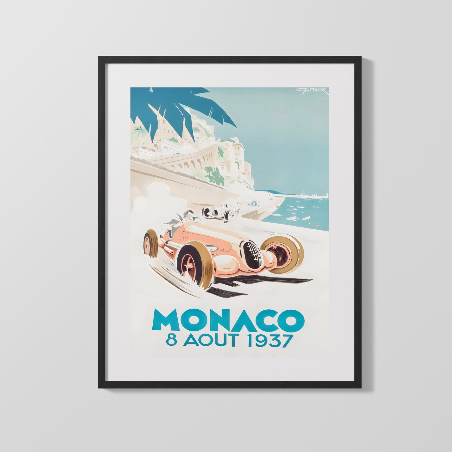 Classic Travel Poster - Monaco - Grand Prix 1933