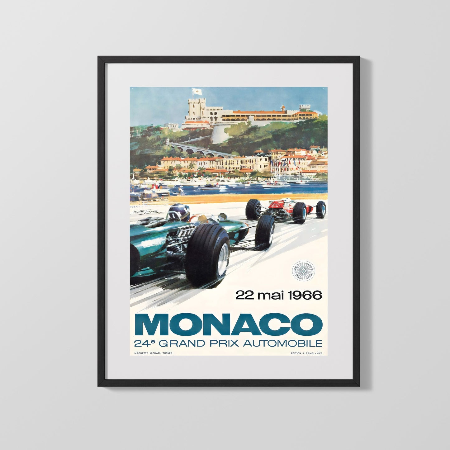 Classic Travel Poster - Monaco - Grand Prix 1937