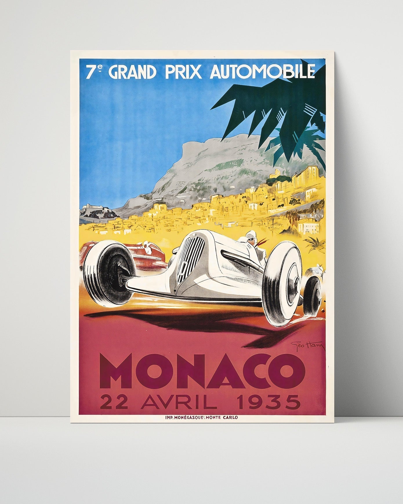 Classic Travel Unframed Poster -  Monaco - Grand Prix 1966