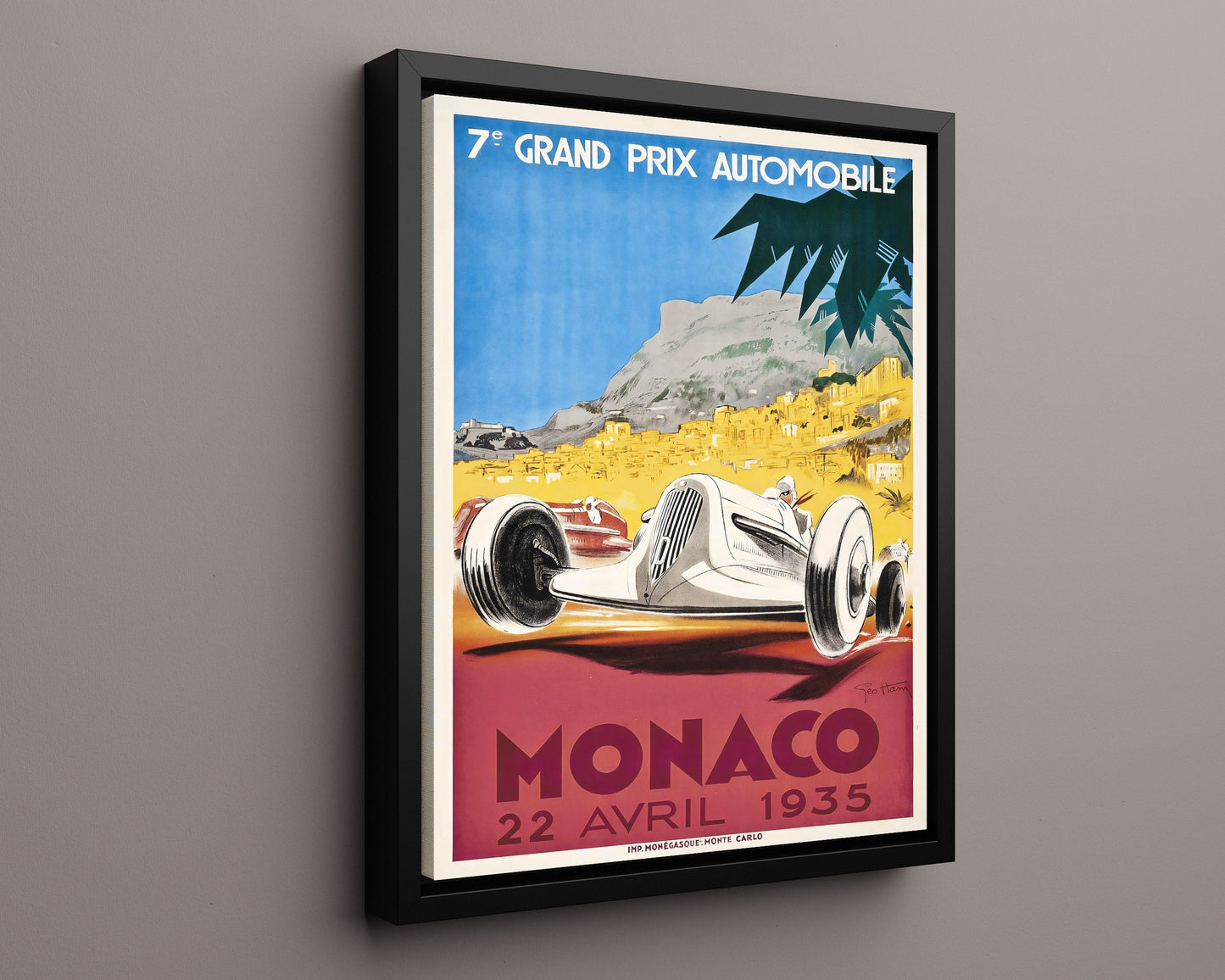 Classic Travel Poster - Monaco - Grand Prix 1966