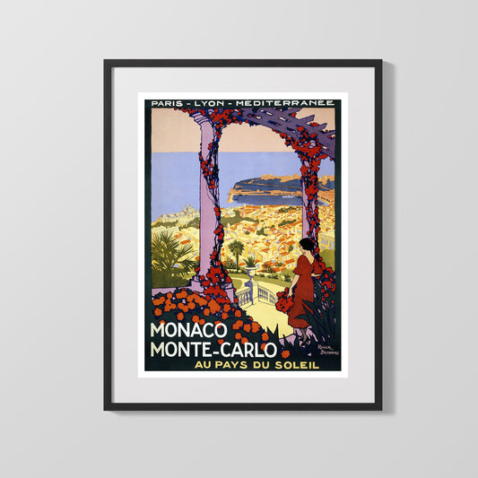 Classic Travel Poster - Monaco - Monte Carlo Tennis