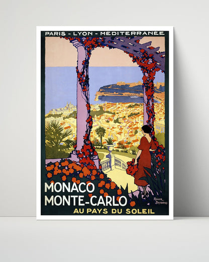 Classic Travel Unframed Poster -  Monaco - Monte Carlo Tennis