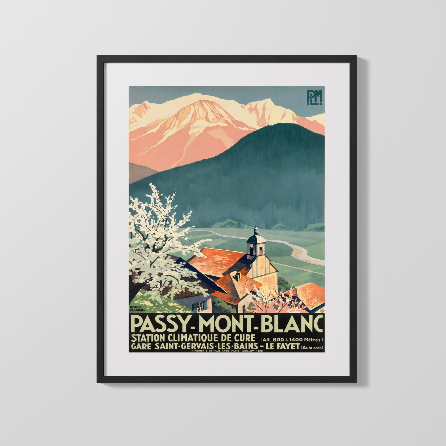 Classic Travel Poster - Passy Mont Blanc - Fishermans Paradise