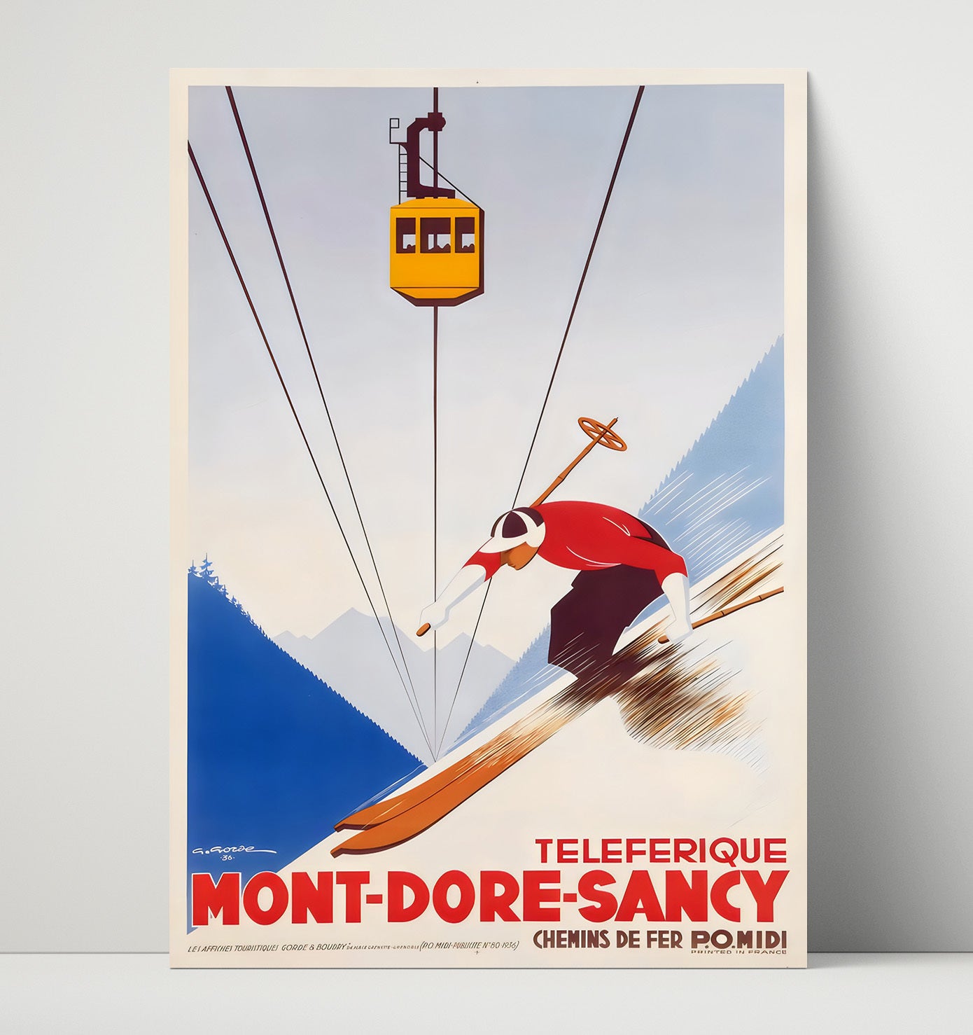Mont Dore Sancy France Vintage Travel Print 16x20 Unframed Print travel wall art print