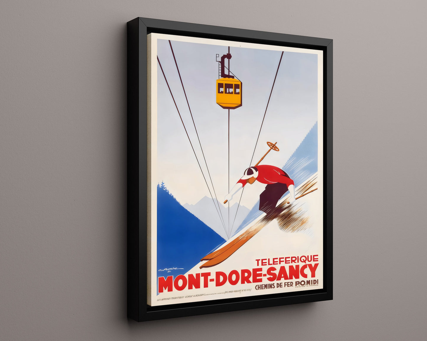 Classic Travel Poster - Mont Blanc - Ski
