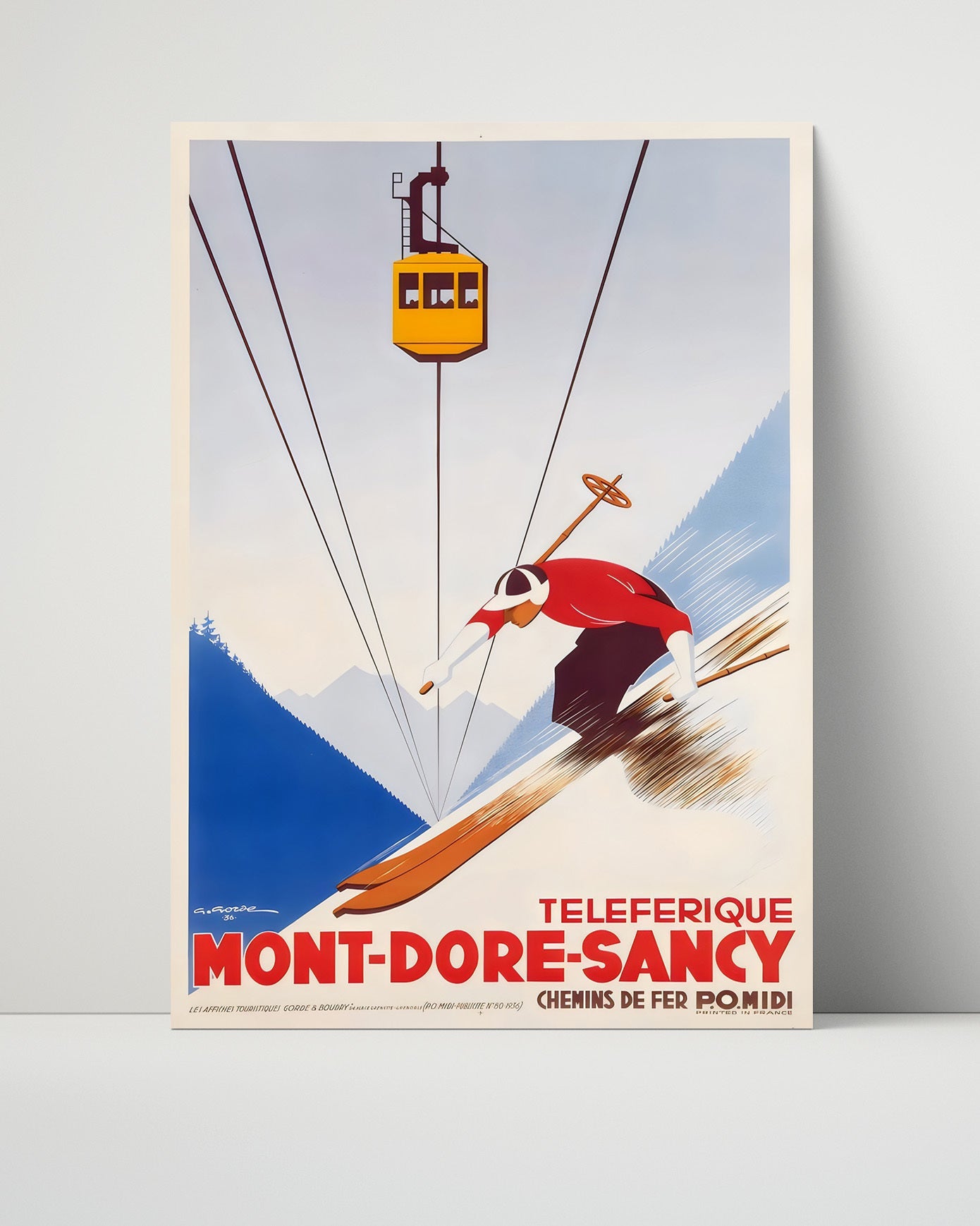 Classic Travel Poster - Mont Blanc - Ski