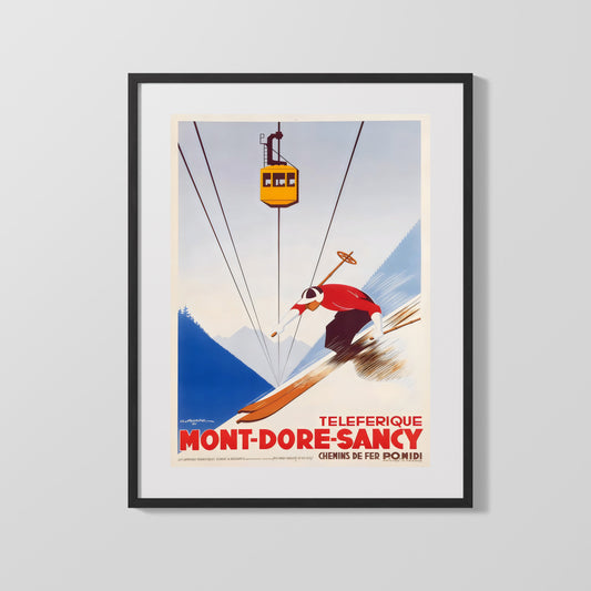 Classic Travel Poster - Mont Blanc - Ski