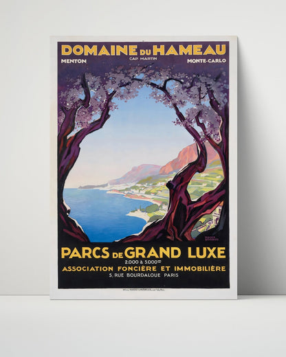 Classic Travel Unframed Poster -  Monte Carlo - Domaine du Hameau