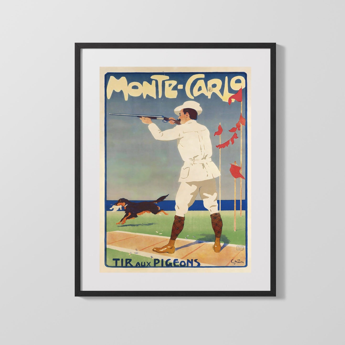 Classic Travel Poster - Monte Carlo - Pigeon Shooting