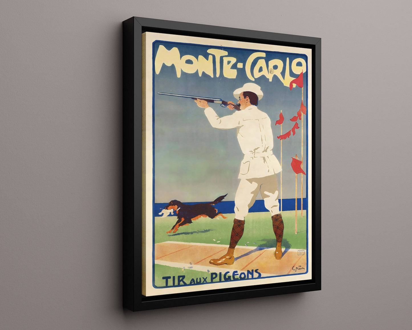 Classic Travel Poster - Monte Carlo - Pigeon Shooting
