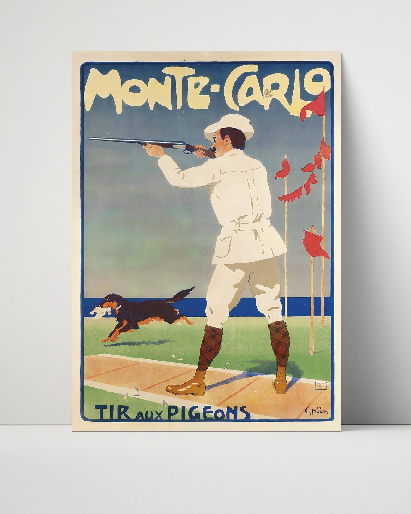Classic Travel Poster - Monte Carlo - Pigeon Shooting