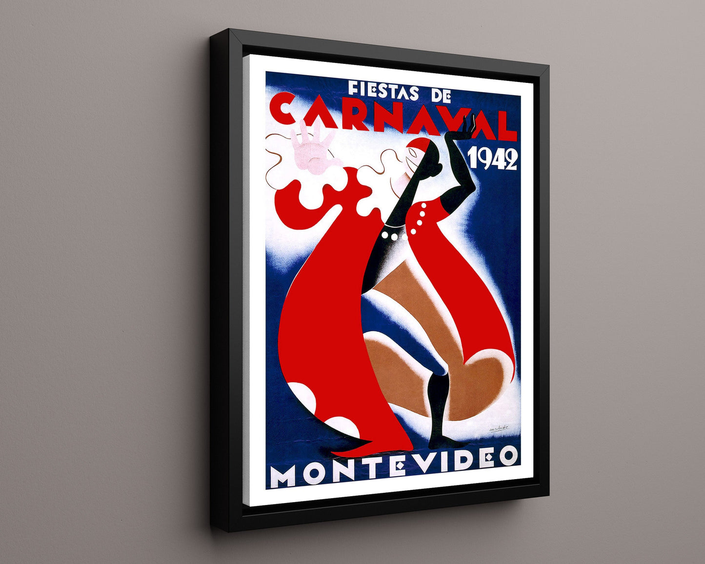 Classic Travel Poster - Montevideo - Carnaval 1942