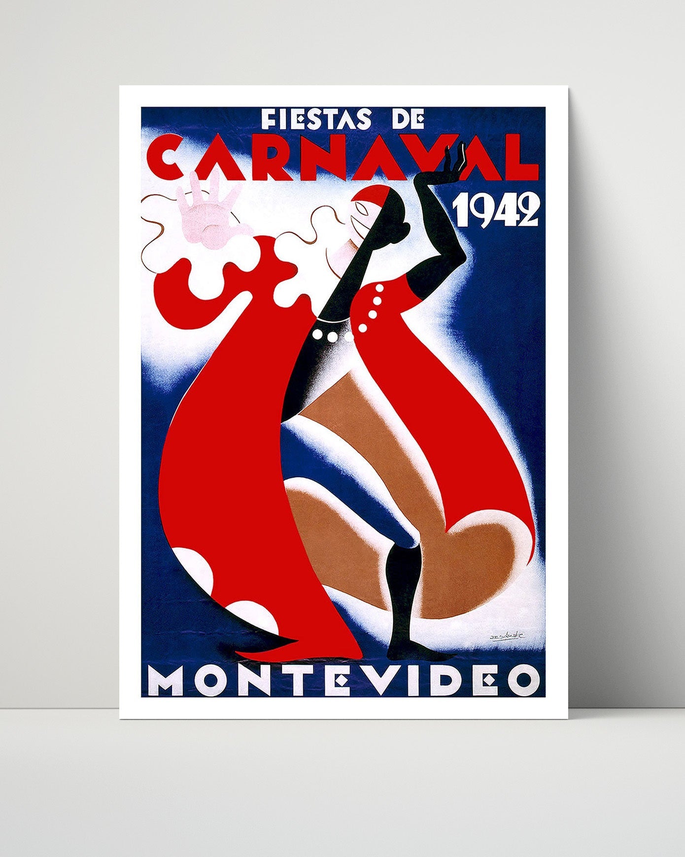 Classic Travel Poster - Montevideo - Carnaval 1942